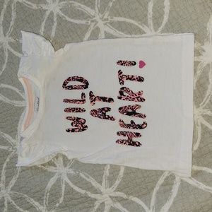 Toddler girl white top